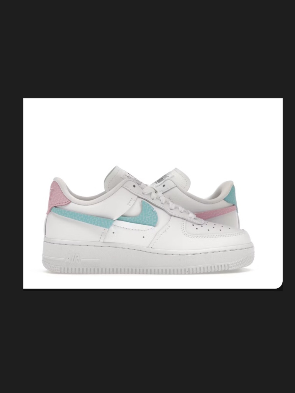 Nike Air Force 1 LXX White Pink Aqua (Women's Size 6)